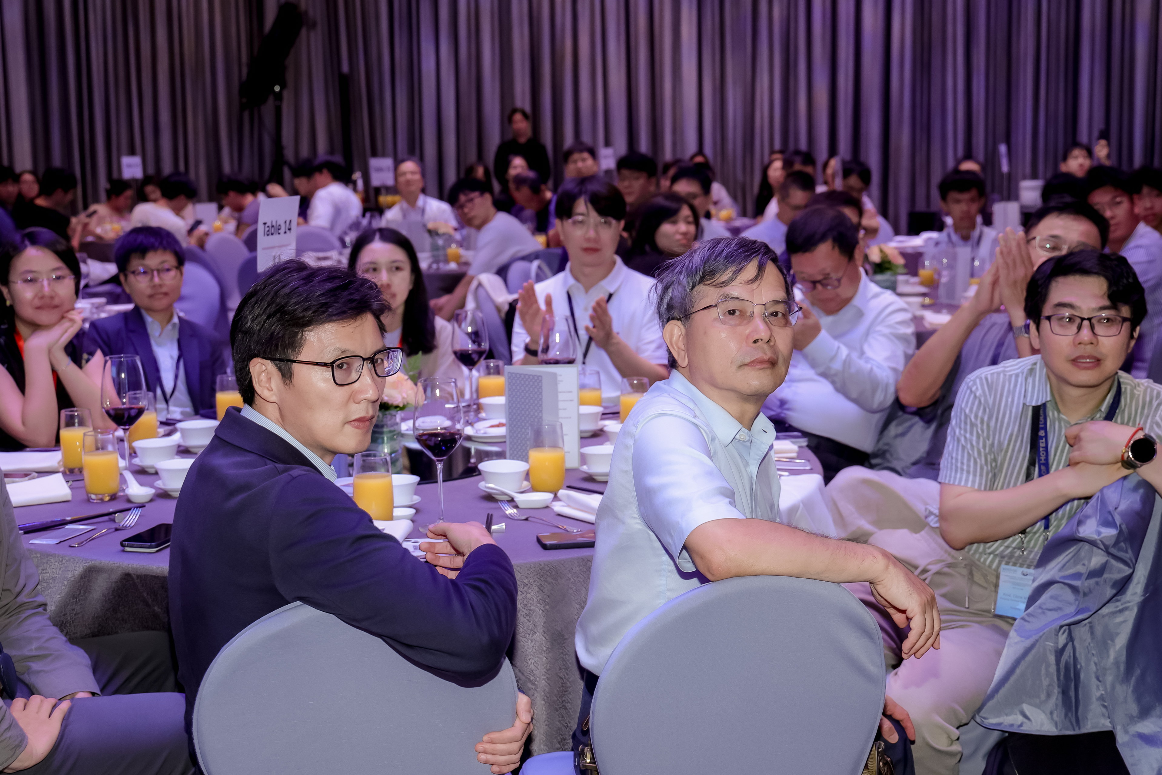 Participants attending an academic dinner